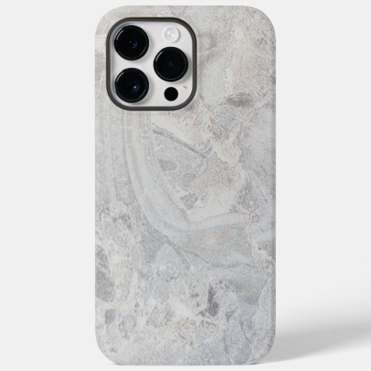 Eleganter grauer Marmor Case-Mate iPhone Hülle (Rückseite)
