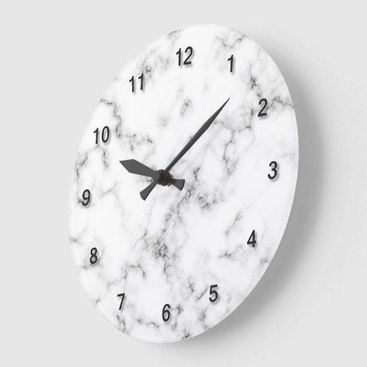 Eleganter grauer Marmor Große Wanduhr (Winkel)