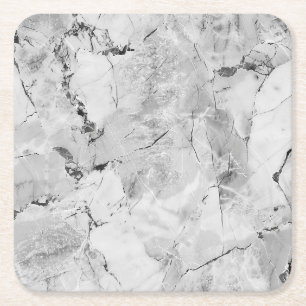 Eleganter grauer Marmorboden "Stone Mosaic Cascade Rechteckiger Pappuntersetzer