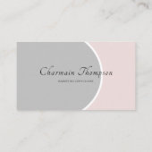 Eleganter Grauer Rosa QR-Code Verbinden Sie mit un Visitenkarte (Rückseite)