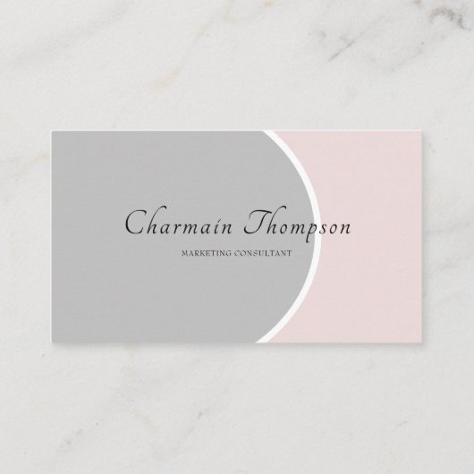 Eleganter Grauer Rosa QR-Code Verbinden Sie mit un Visitenkarte