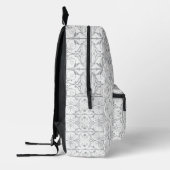 Eleganter grauer Rucksack mit Scroll-Muster (Links)