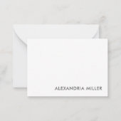 Eleganter grauer Schriftart Herringbone Gemustert Mitteilungskarte (Vorderseite)