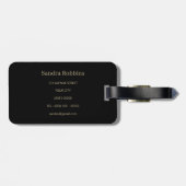 Eleganter grauer und beigefarbener Marmor mit Mono Gepäckanhänger (Rückseite horizontal)