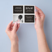 Eleganter Grauer Weißer Schwarzer Foto Massagether Flyer (Gruppe)