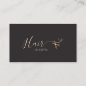 Eleganter Grauschere Friseursalon Terminkarte (Vorderseite)