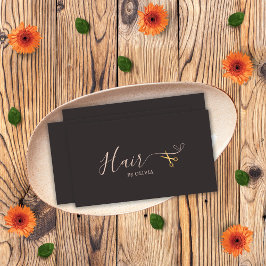 Eleganter Grauschere Friseursalon Terminkarte