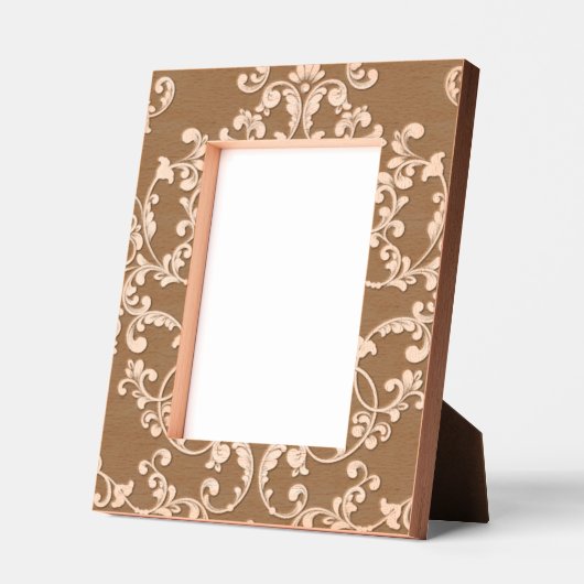 Eleganter, gravierter Damask-Muster Geätzte Rahmen (Links)