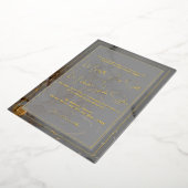 Eleganter Gray Alcohol Ink Wedding Gold Folieneinladung (Gedreht)