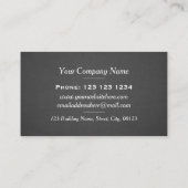 Eleganter Gray Damask Textur Look Visitenkarte (Rückseite)