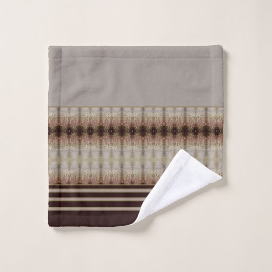 Eleganter Gray Designer Badhandtuch Set (Waschlappen)