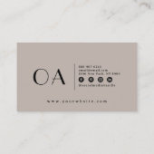 Eleganter Gray Taupe Neutral Boho Moderne 6 Punch Treuekarte (Rückseite)