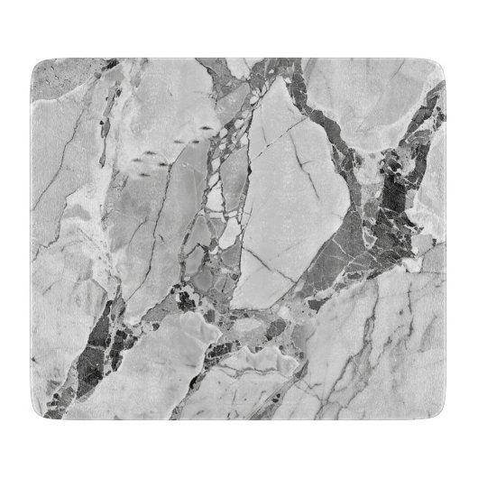 Eleganter Gray 'Twilight Marble Fantasy' Marmortex Schneidebrett (Vorderseite)