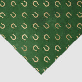 Eleganter Green and Gold Horse Shoe St Patrick's D Seidenpapier (Detail)