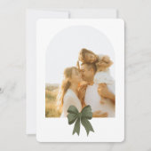 Eleganter Green Bow Arch 3 Foto Weihnachten (Vorderseite)