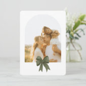 Eleganter Green Bow Arch 3 Foto Weihnachten (Stehend Vorderseite)