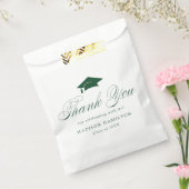 Eleganter Green Calligraphy Abschluss Vielen Dank Geschenktütchen (Versiegelt)