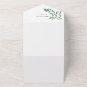 Eleganter Green Foliage QR-Code All In One Einladung (Außenbereich)