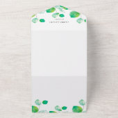 Eleganter Green Foliage QR-Code All In One Einladung (Außenbereich)