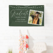 Eleganter Green Foto Floral Abschluss Banner (Insitu)