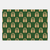 Eleganter Green Gold Glitzer Geschenkpapier Set (Vorderseite 2)