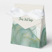 Eleganter Green Gold Glitzer - Personalize + Logo  Geschenkschachtel (Vorderseite)