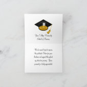 Eleganter Green Gold University Abschluss Vielen D Dankeskarte (Innenseite)