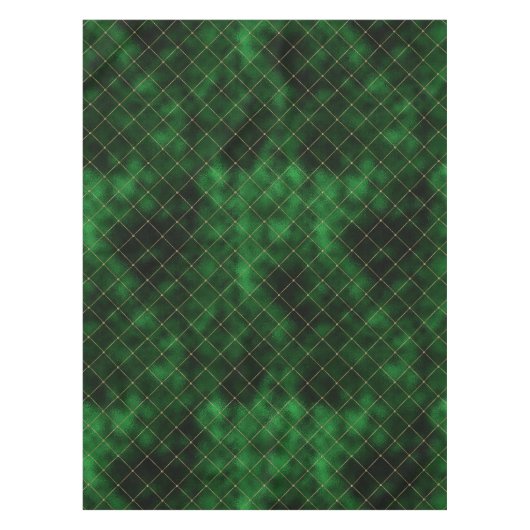 Eleganter Green und Gold Diamonds St Patrick's Day Tischdecke (Vorderseite)