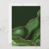 Eleganter Green und Gold Glitzer Agate 21. Geburts Einladung (Rückseite)