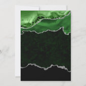Eleganter Green und Silver Marble Agate Abschluss Einladung (Rückseite)