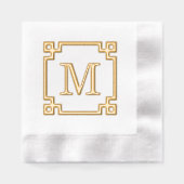 Eleganter griechischer Gerahmter Single Servietten Mit Folie (Vorderseite)