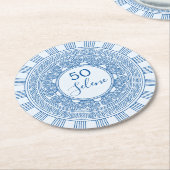 Eleganter griechischer oder römischer Geburtstag m Runder Pappuntersetzer (Angewinkelt)