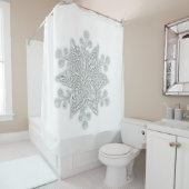 Eleganter großer Winterduschvorhang mit Snowflake Duschvorhang (Beispiel)