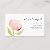 Eleganter Grün-Florist Visitenkarte (Rückseite)