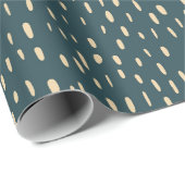 Eleganter Grün- und Gelbbeige-Stil Geschenkpapier (Rolleneckpunkt)