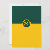 Eleganter Grün- und Gold Trendy Chic 20. Geburtsta Einladung (Rückseite)