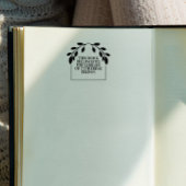 Eleganter Grünbogen Dieses Buch gehört Gummistempel