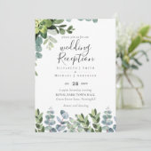 Eleganter Grüne Hochzeitsrezeption Abend nur in Einladung (Stehend Vorderseite)