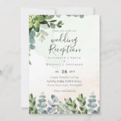 Eleganter Grüne Hochzeitsrezeption Abend nur in Einladung (Vorderseite)