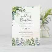 Eleganter Grüne Hochzeitsrezeption Abend nur in Einladung (Stehend Vorderseite)