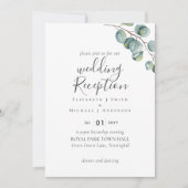 Eleganter Grüne Hochzeitsrezeption Abend nur in Einladung (Vorderseite)
