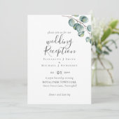 Eleganter Grüne Hochzeitsrezeption Abend nur in Einladung (Stehend Vorderseite)