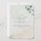 Eleganter Grüne Hochzeitsrezeption Abend nur in Einladung (Rückseite)