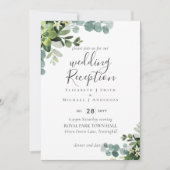 Eleganter Grüne Hochzeitsrezeption Abend nur in Einladung (Vorderseite)