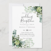 Eleganter Grüne Hochzeitsrezeption Abend nur in Einladung (Vorderseite)