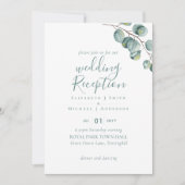 Eleganter Grüne Hochzeitsrezeption Abend nur in Einladung (Vorderseite)