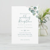 Eleganter Grüne Hochzeitsrezeption Abend nur in Einladung (Stehend Vorderseite)