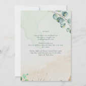 Eleganter Grüne Hochzeitsrezeption Abend nur in Einladung (Rückseite)