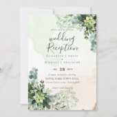 Eleganter Grüne Hochzeitsrezeption Abend nur in Einladung (Vorderseite)