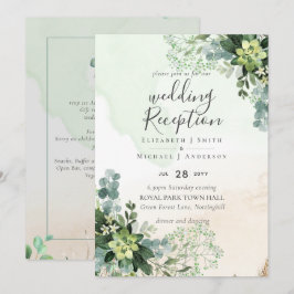 Eleganter Grüne Hochzeitsrezeption Abend nur in Einladung